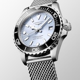 Longines HydroConquest 39mm Mens Watch Ice Blue Mesh