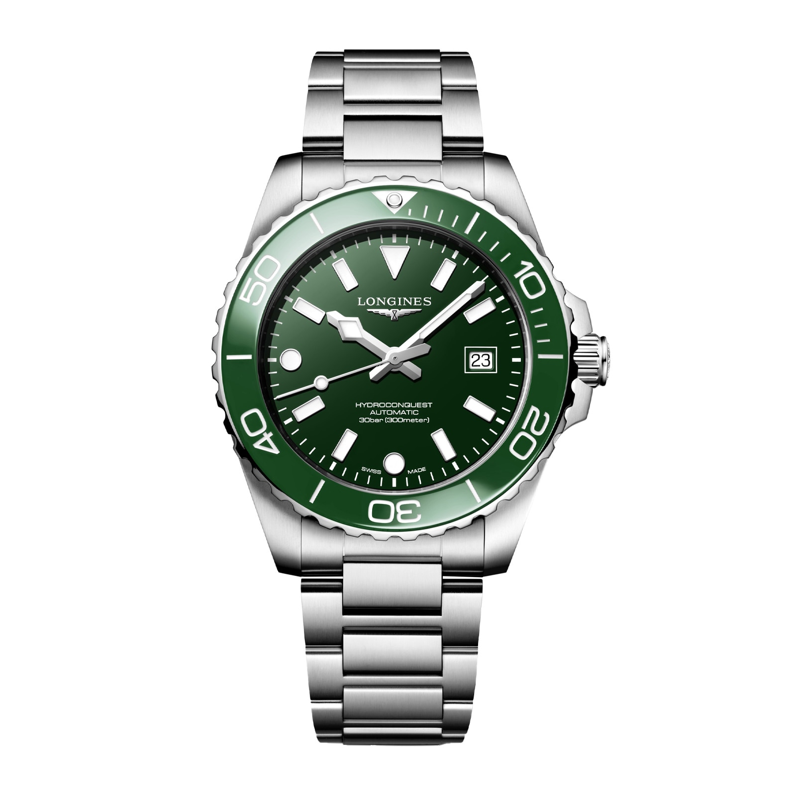Longines HydroConquest 42mm Mens Watch Green