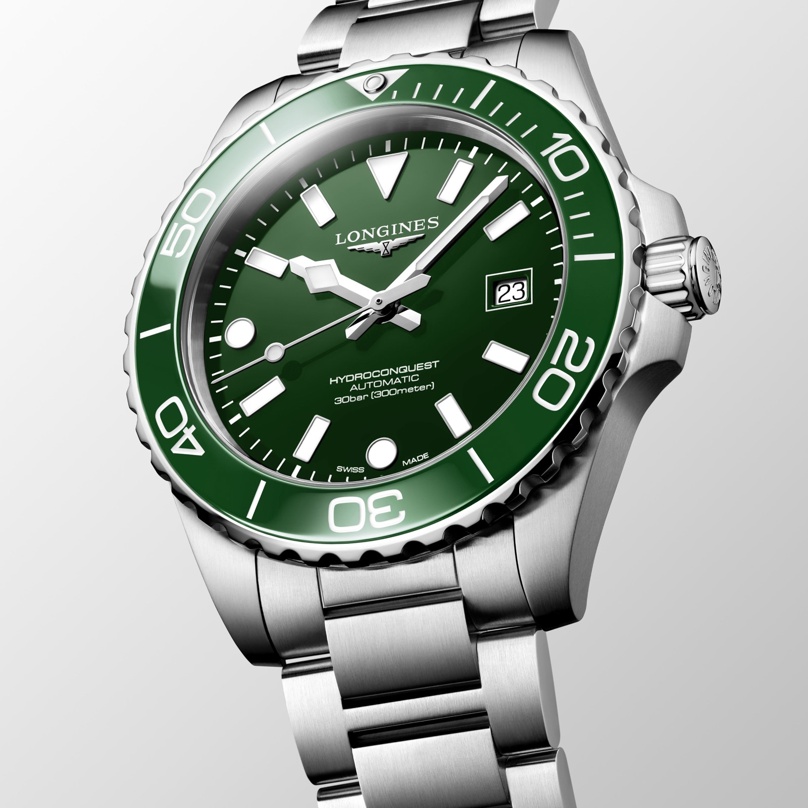 Longines HydroConquest 42mm Mens Watch Green