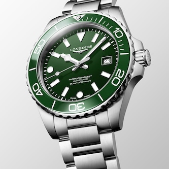Longines HydroConquest 42mm Mens Watch Green