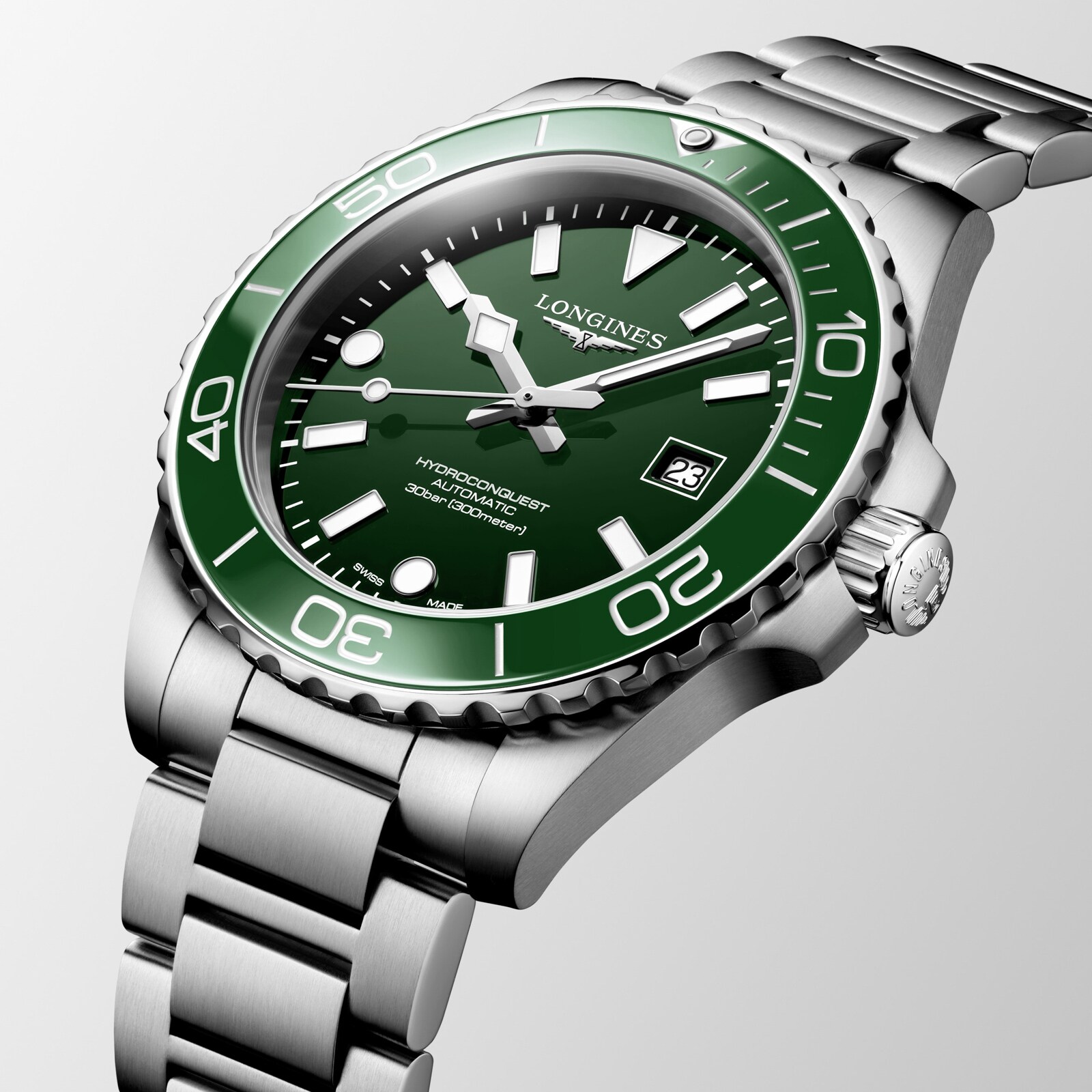 Longines HydroConquest 42mm Mens Watch Green L37884066 | Betteridge