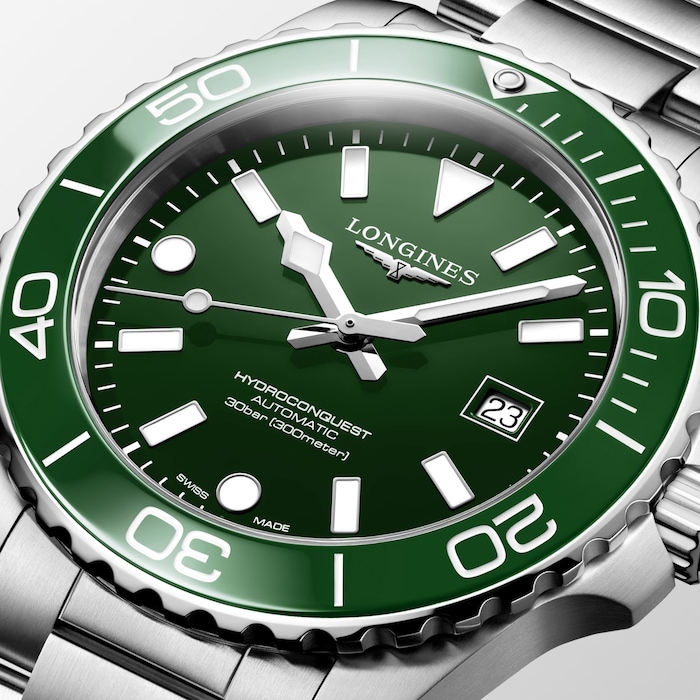 Longines HydroConquest 42mm Mens Watch Green