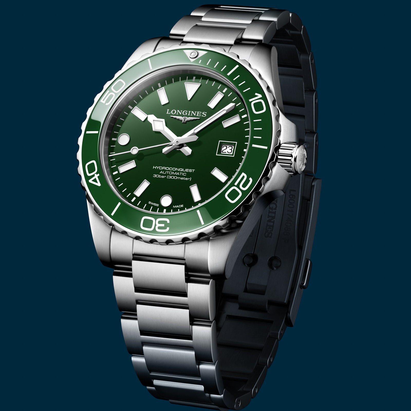 Longines HydroConquest 42mm Mens Watch Green L37884066 | Mayors