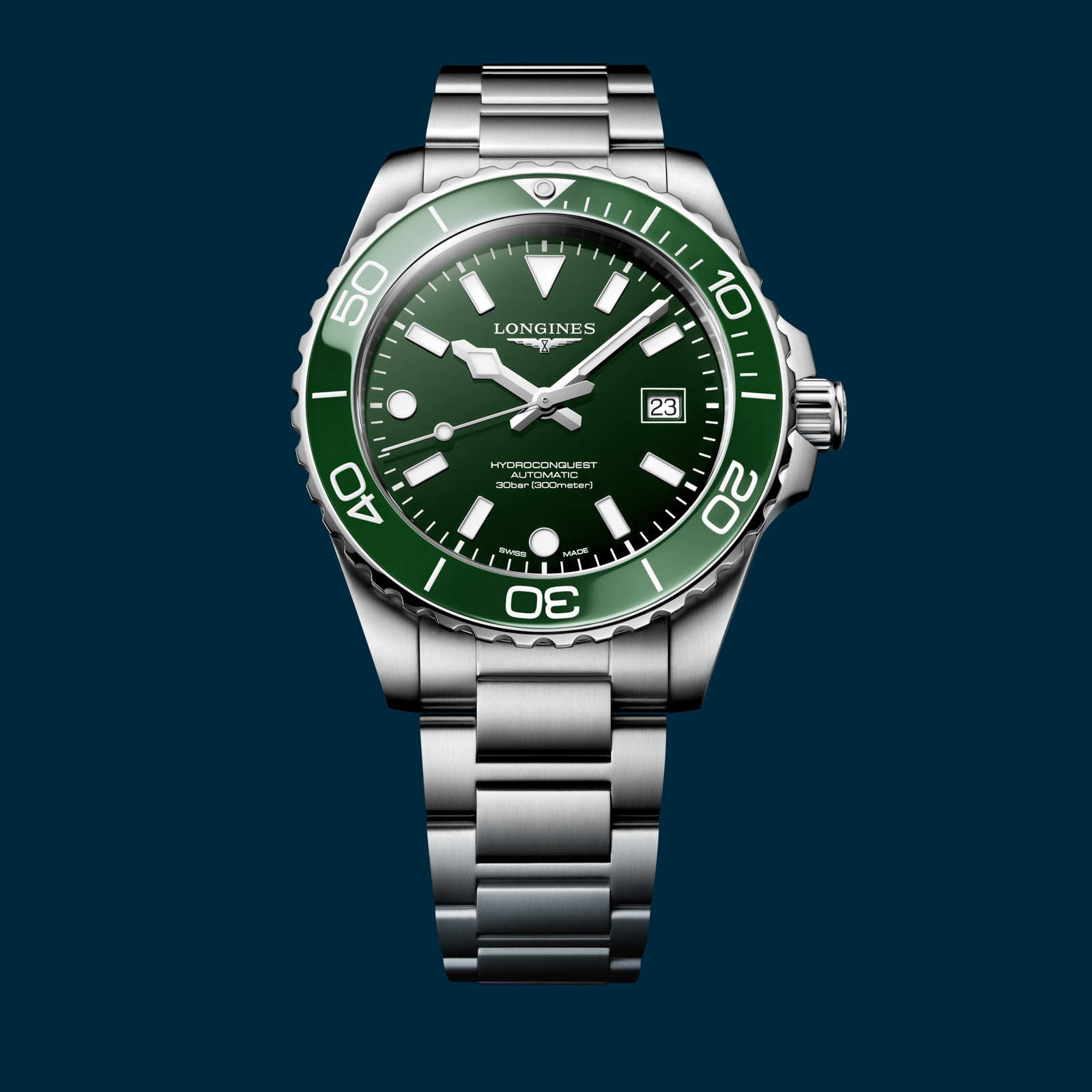 Longines HydroConquest 42mm Mens Watch Green