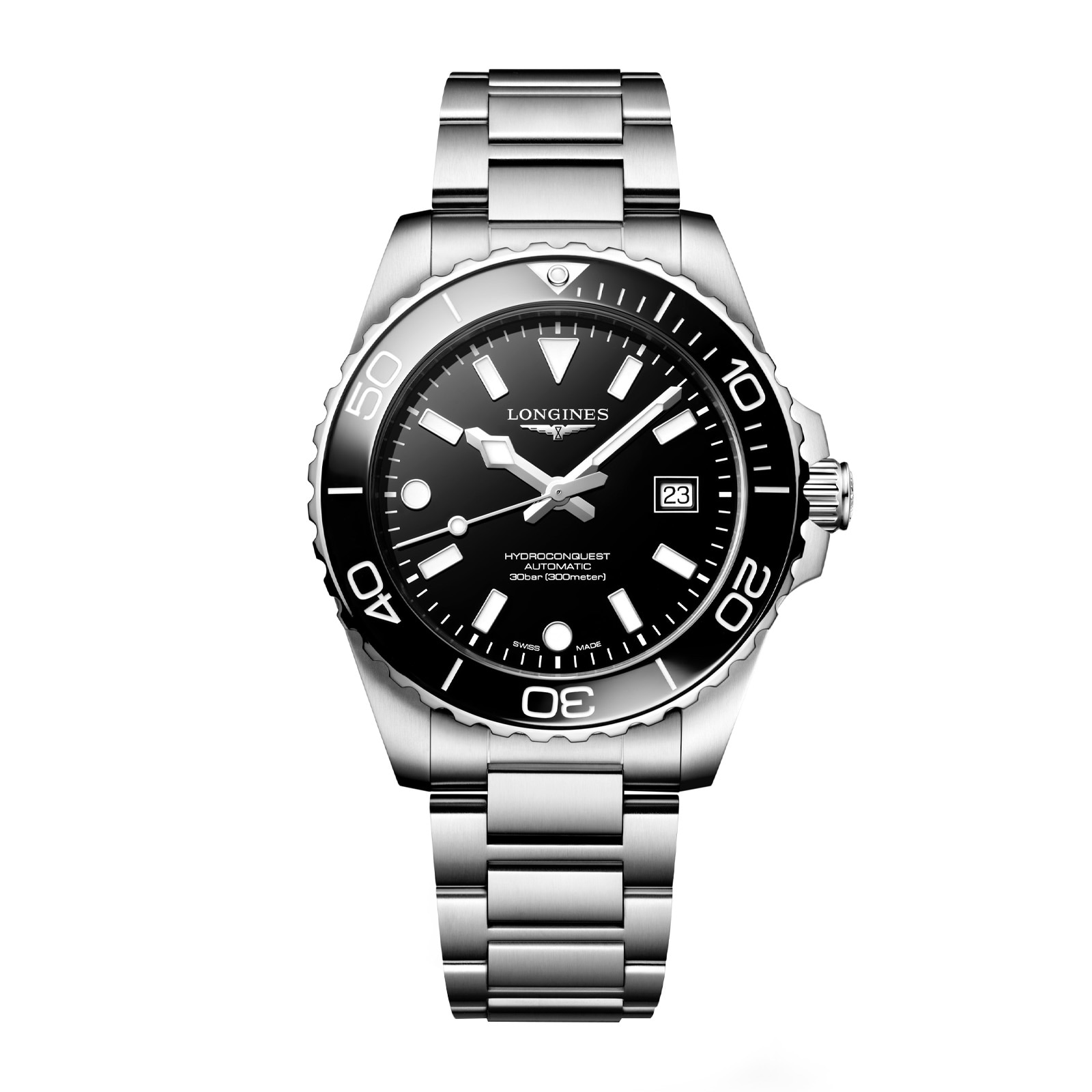 Longines HydroConquest 42mm Mens Watch Black
