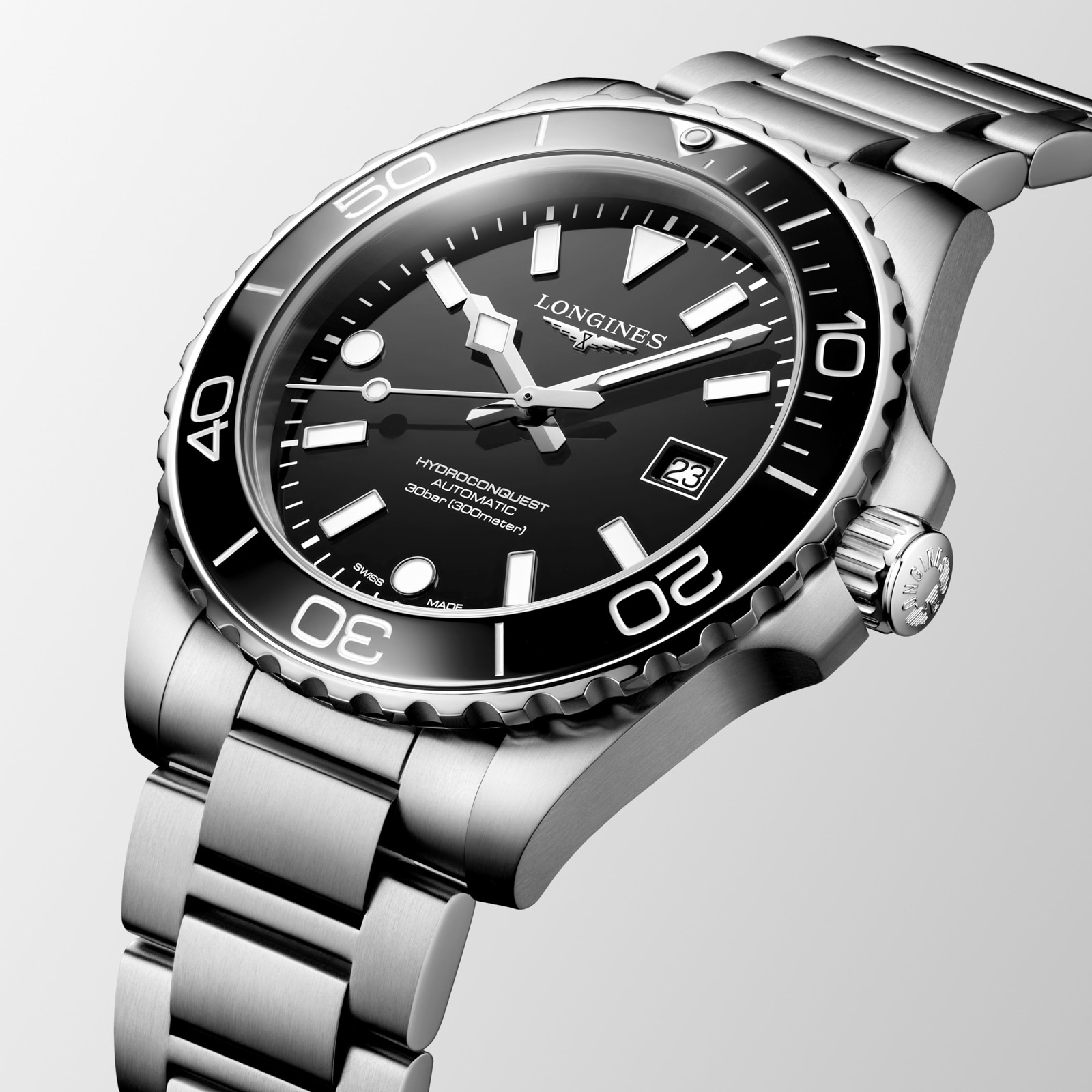 Longines HydroConquest 42mm Mens Watch Black L37884566 | Mayors
