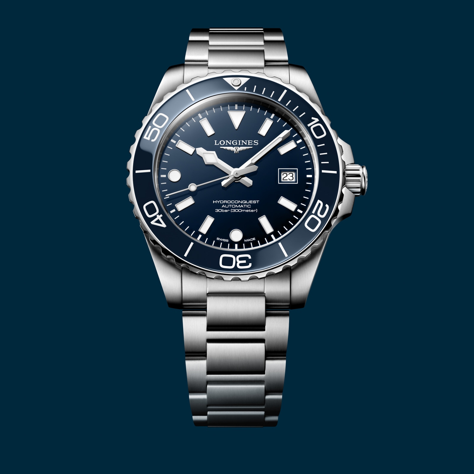 Longines HydroConquest 42mm Mens Watch Blue