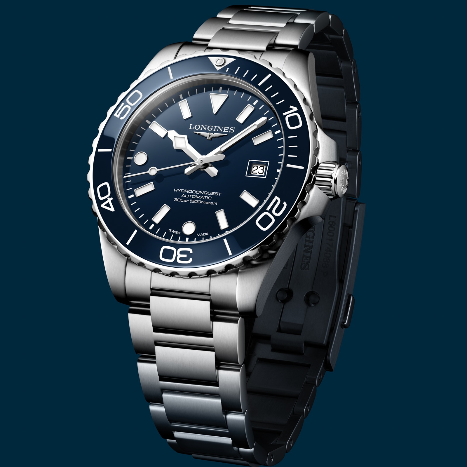 Longines HydroConquest 42mm Mens Watch Blue