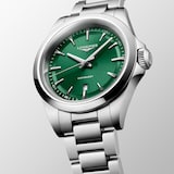 Longines Conquest Quartz 30mm Ladies Watch Green