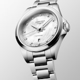 Longines Conquest Quartz 30mm Ladies Watch Mother Of Pearl
