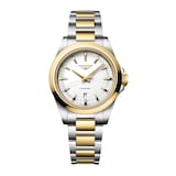 Longines HydroConquest Quartz 30mm Ladies Watch Bi-Colour White