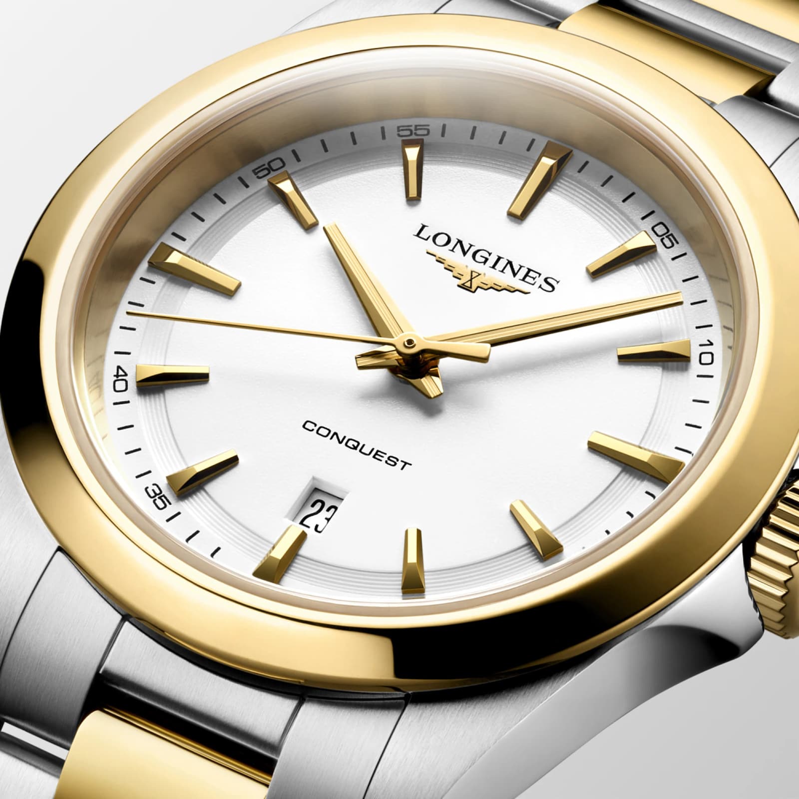 Longines HydroConquest Quartz 30mm Ladies Watch Bi-Colour White Longines HydroConquest Quartz 30mm Ladies Watch Bi-Colour White