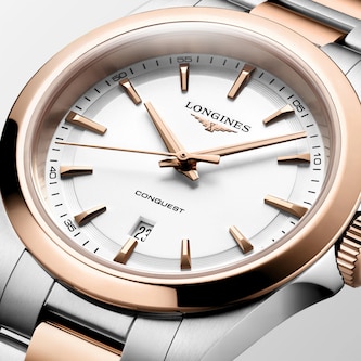 Longines HydroConquest Quartz 30mm Ladies Watch Bi-Colour White Longines HydroConquest Quartz 30mm Ladies Watch Bi-Colour White