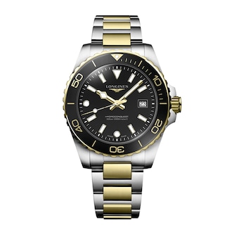 Longines HydroConquest Quartz 42mm Mens Watch Bi-Colour Black Longines HydroConquest Quartz 42mm Mens Watch Bi-Colour Black