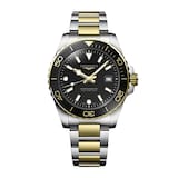 Longines HydroConquest Quartz 42mm Mens Watch Bi-Colour Black