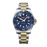 Longines HydroConquest Quartz 42mm Mens Watch Bi-Colour Blue