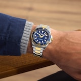 Longines HydroConquest Quartz 42mm Mens Watch Bi-Colour Blue