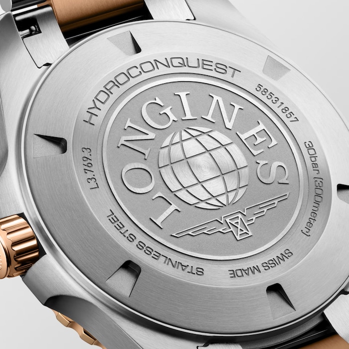 Longines HydroConquest Quartz 42mm Mens Watch Black
