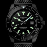 Longines HydroConquest 42mm Mens Watch Black Mesh