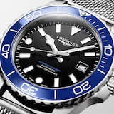 Longines HydroConquest 42mm Mens Watch Black Mesh