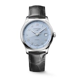 Longines Master Collection 39mm Mens Watch Light Blue Dial