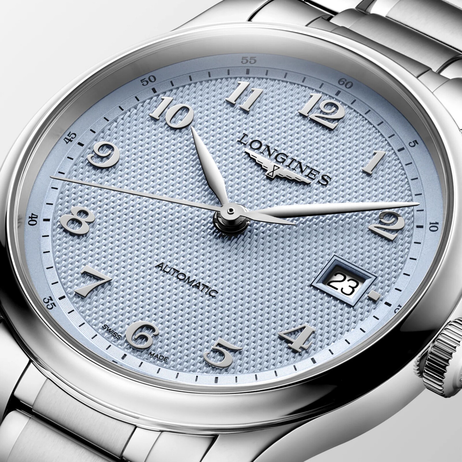 Longines Master Collection 39mm Mens Watch Light Blue Dial