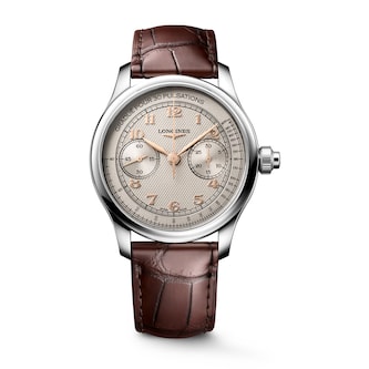 Longines Master Collection Chrono Monopusher 41mm Mens Watch Ivory Dial