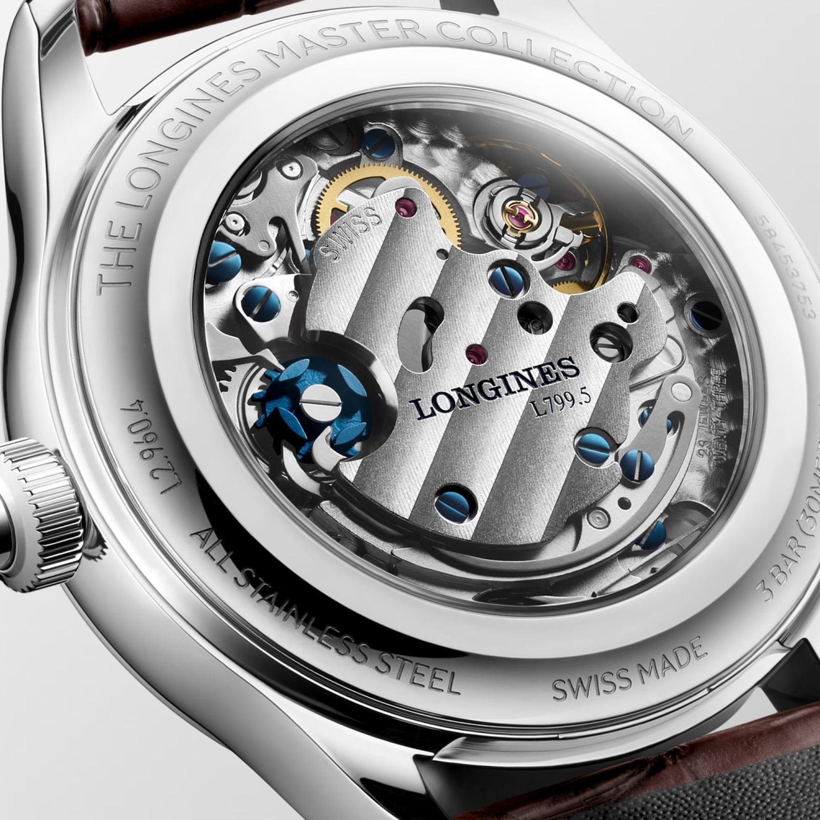 Longines Master Collection Chrono Monopusher 41mm Mens Watch Ivory Dial