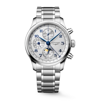 Longines Master Collection Chrono Moonphase 41mm Mens Watch Silver Dial Longines Master Collection Chrono Moonphase 41mm Mens Watch Silver Dial