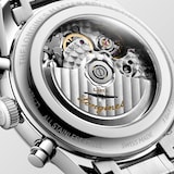 Longines Master Collection Chrono Moonphase 41mm Mens Watch Silver Dial