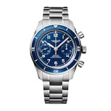 Longines Spirit Pilot Flyback 39.5mm Mens Watch Blue Stainless Steel