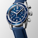 Longines Spirit Pilot Flyback 39.5mm Mens Watch Blue