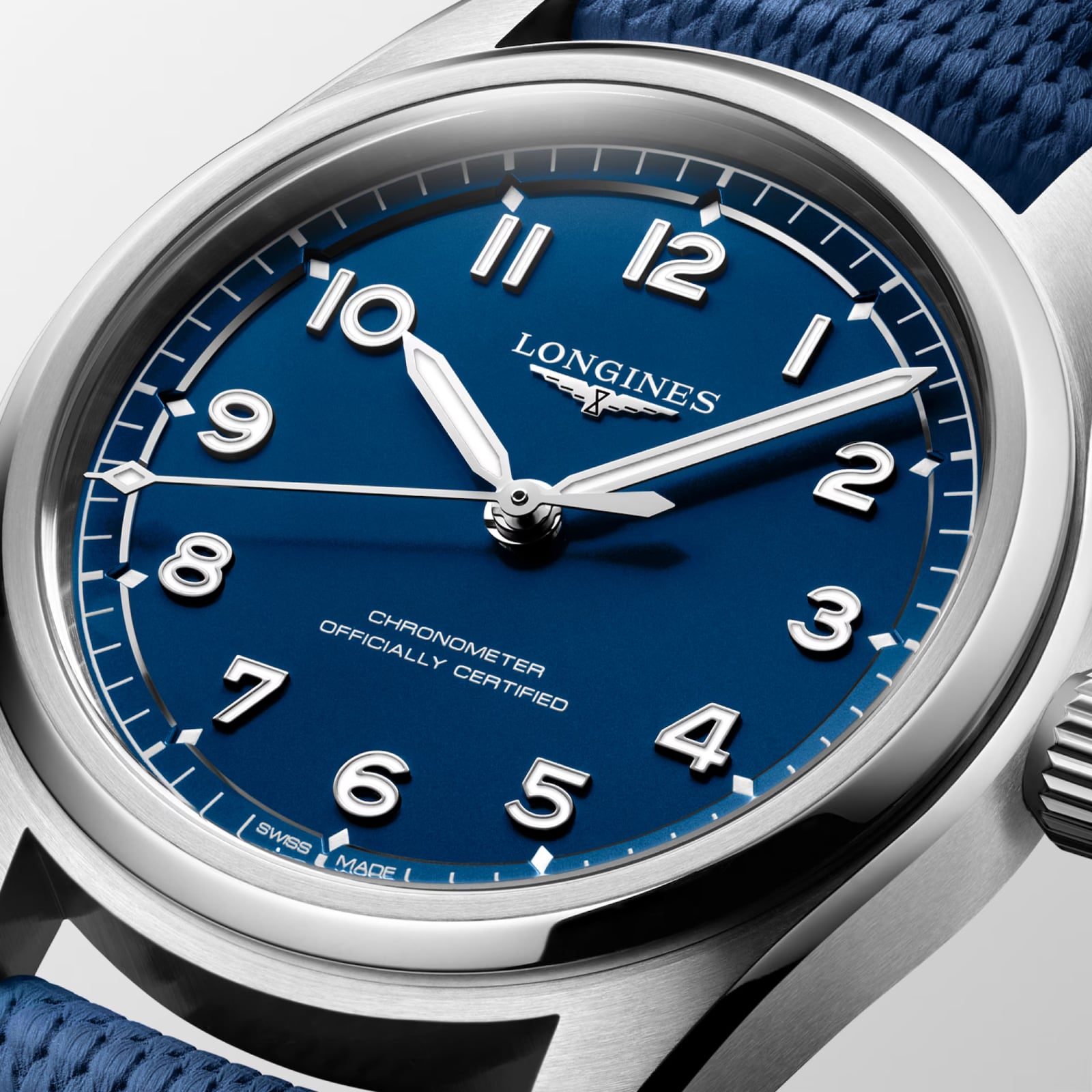 Longines Spirit Pilot 39mm Mens Watch Blue