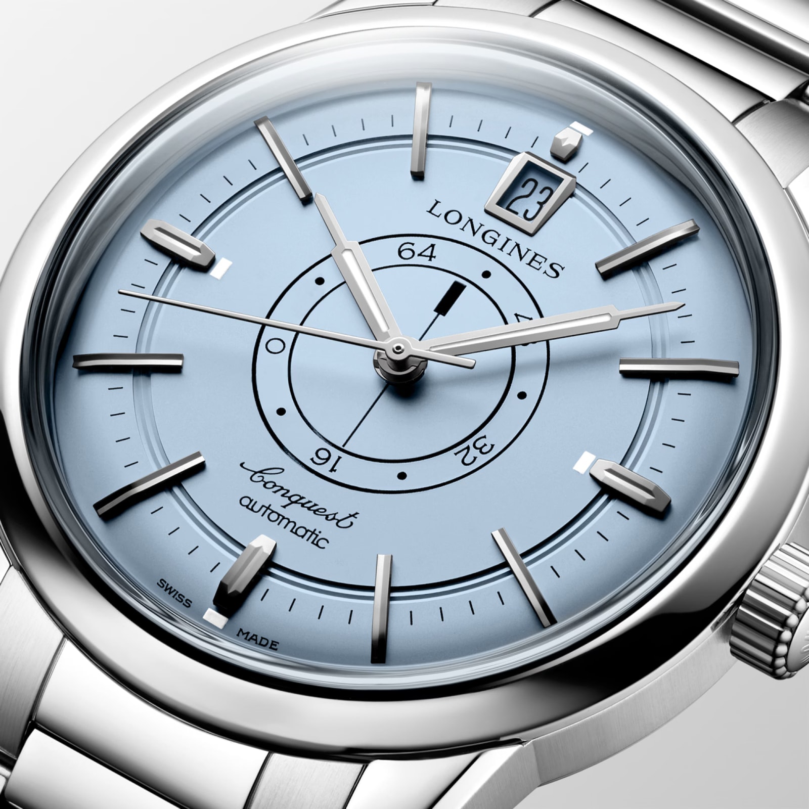 Longines Conquest Heritage Central Power Reserve 38mm Mens Watch Blue