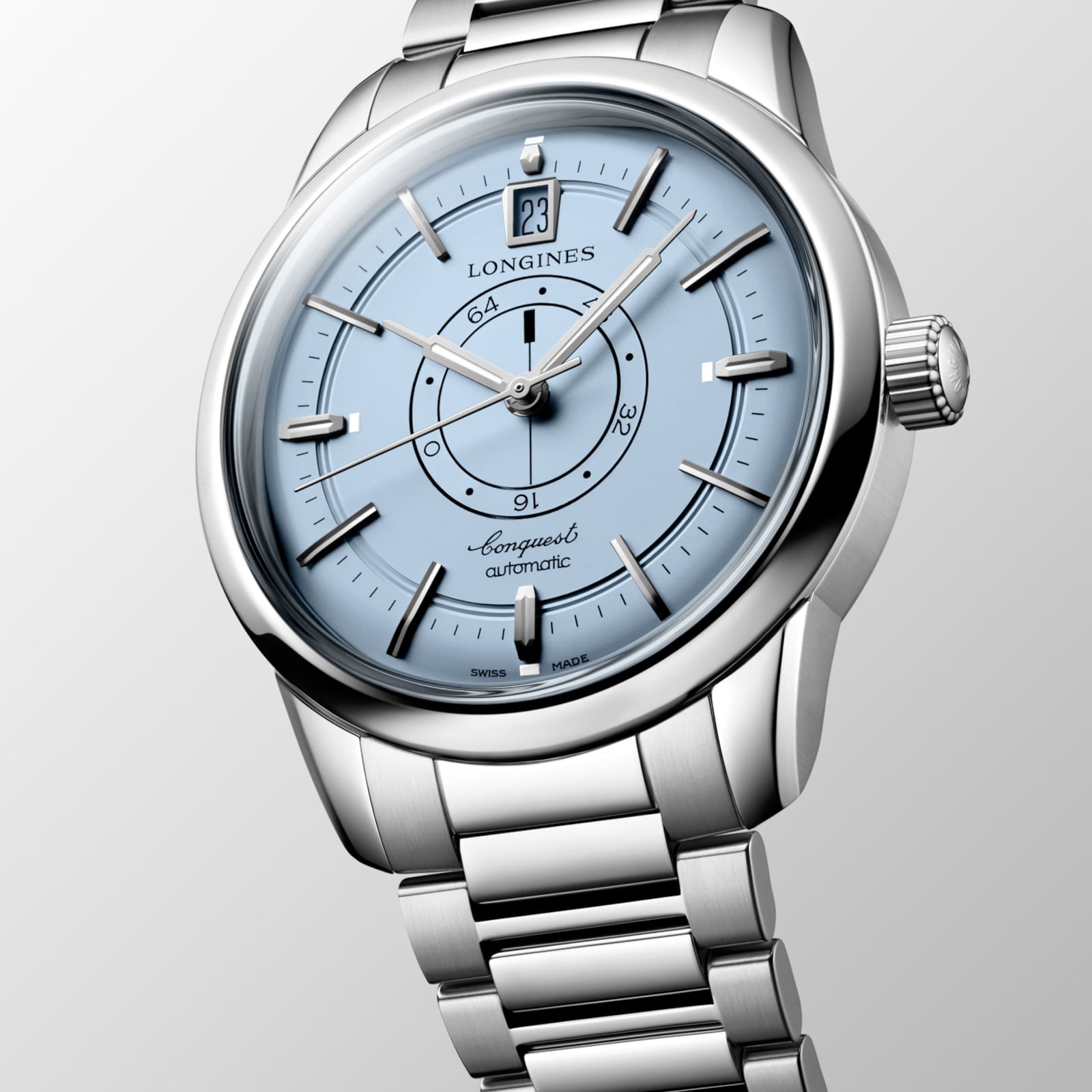 Longines Conquest Heritage Central Power Reserve 38mm Mens Watch Blue