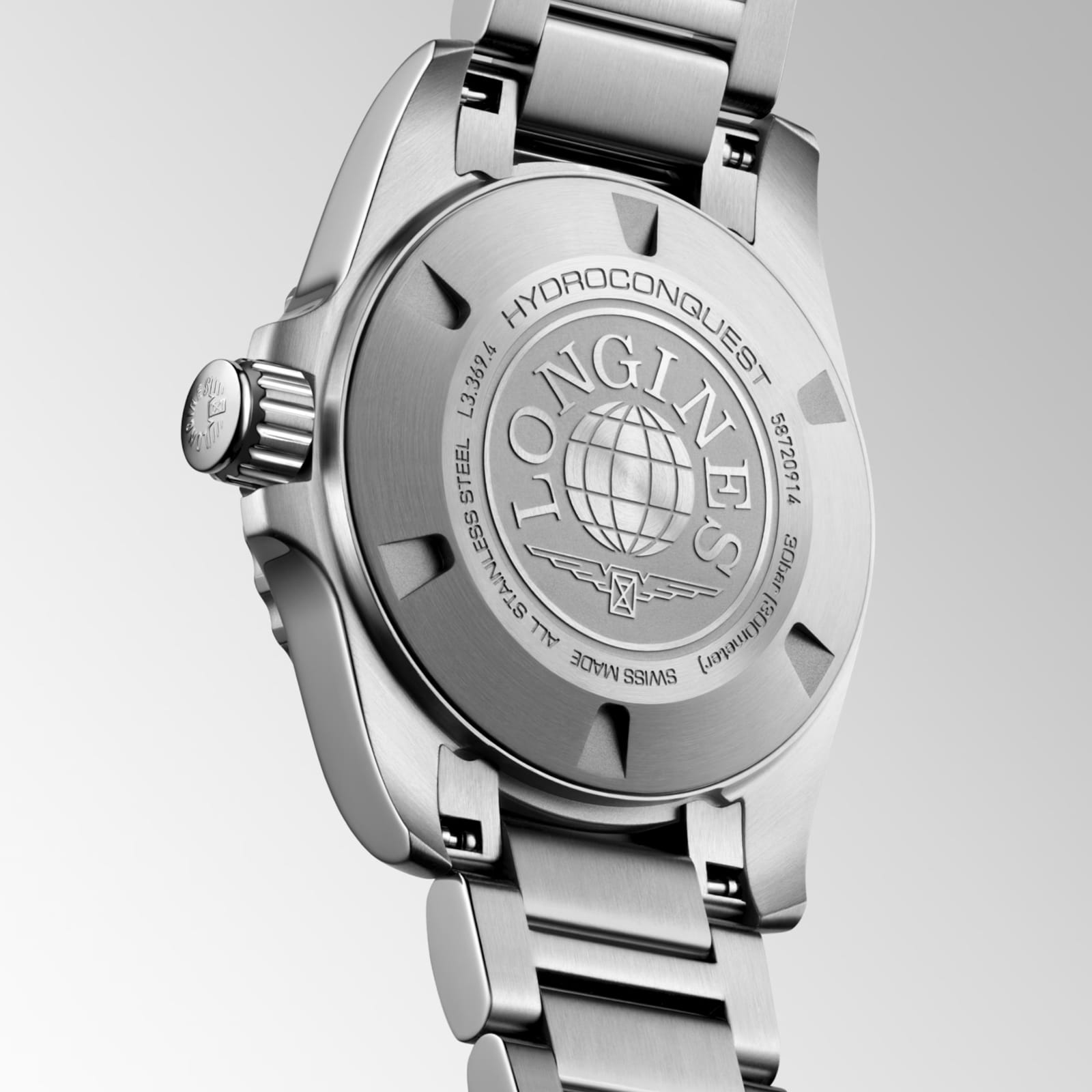 Longines Hydroconquest 30mm Quartz Ladies Watch White Dial Stainless Steel Bracelet