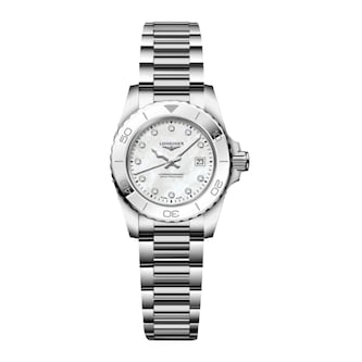 Longines Hydroconquest 30mm Quartz Ladies Watch Mother of Pearl Dial Stainless Steel Bracelet Longines Hydroconquest 30mm Quartz Ladies Watch Mother of Pearl Dial Stainless Steel Bracelet