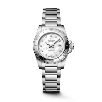 Hydroconquest 30mm Quartz Ladies Watch Mother of Pearl Dial Stainless Steel Bracelet 