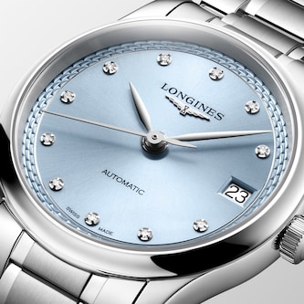 Longines Master Collection Automatic 34mm Ladies Watch Ice Blue