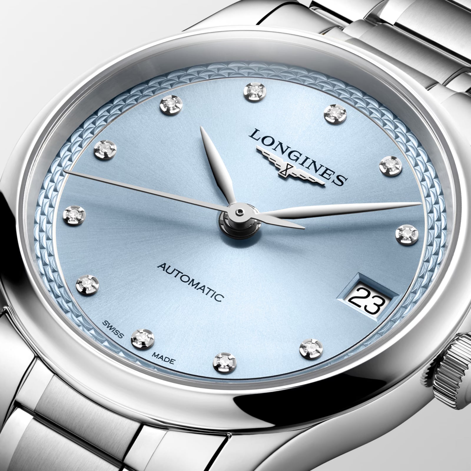Longines Master Collection Automatic 34mm Ladies Watch Ice Blue