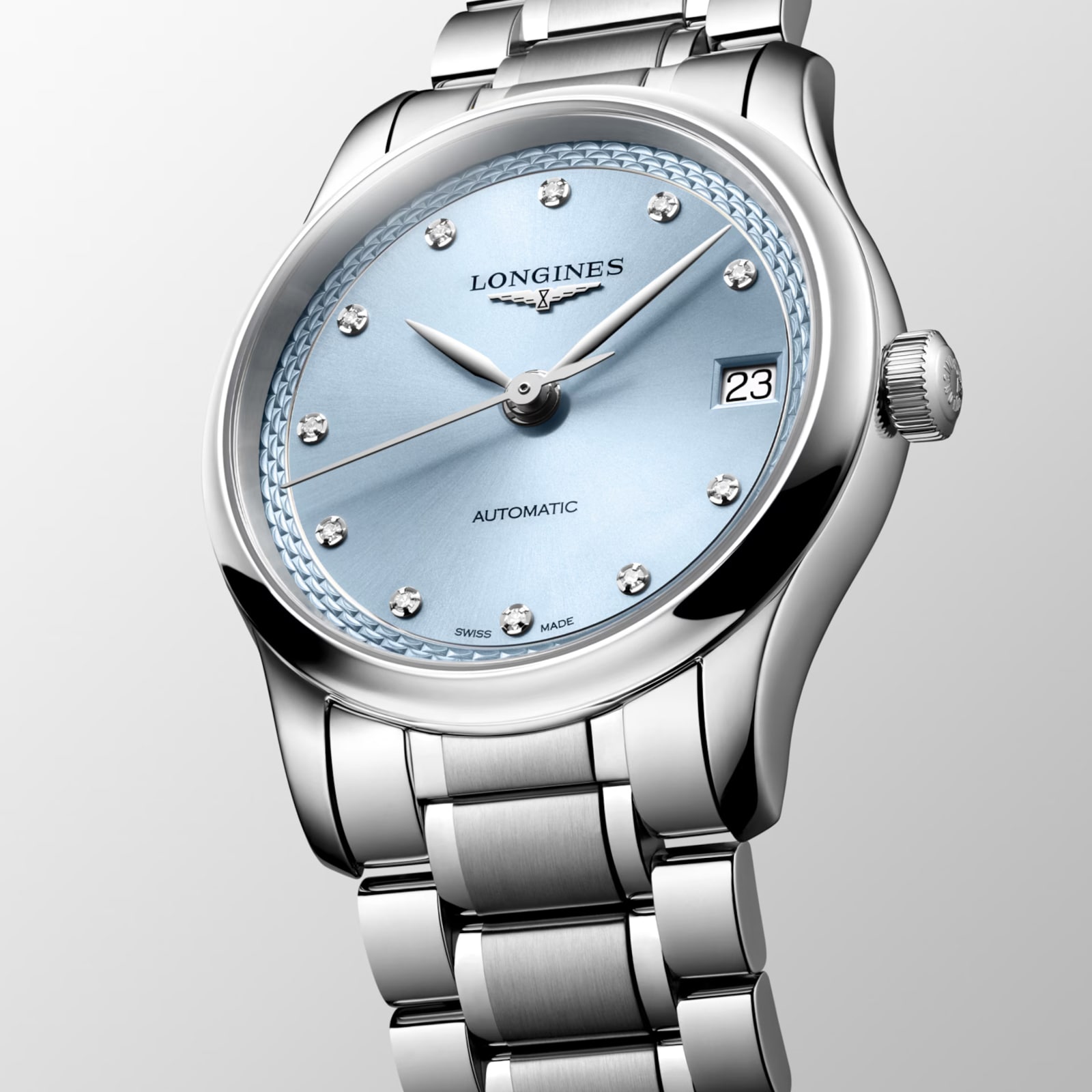 Longines Master Collection Automatic 34mm Ladies Watch Ice Blue