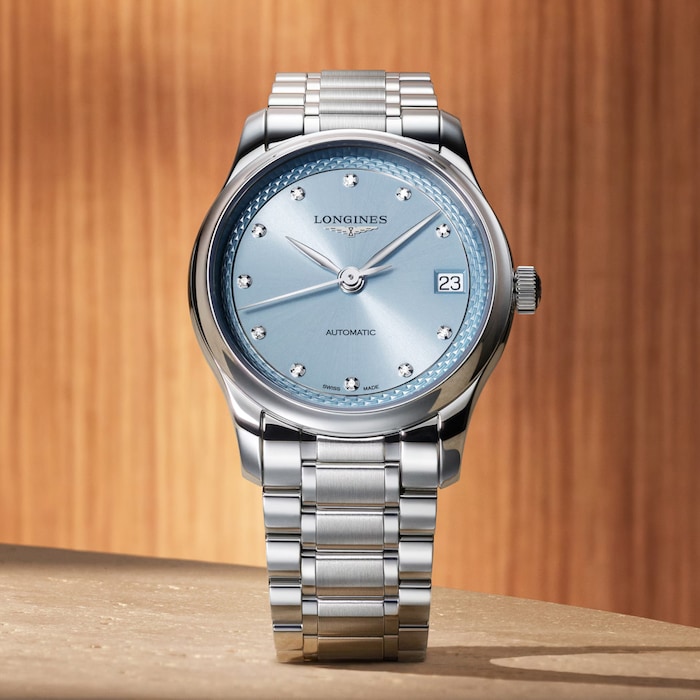 Longines Master Collection Automatic 34mm Ladies Watch Ice Blue