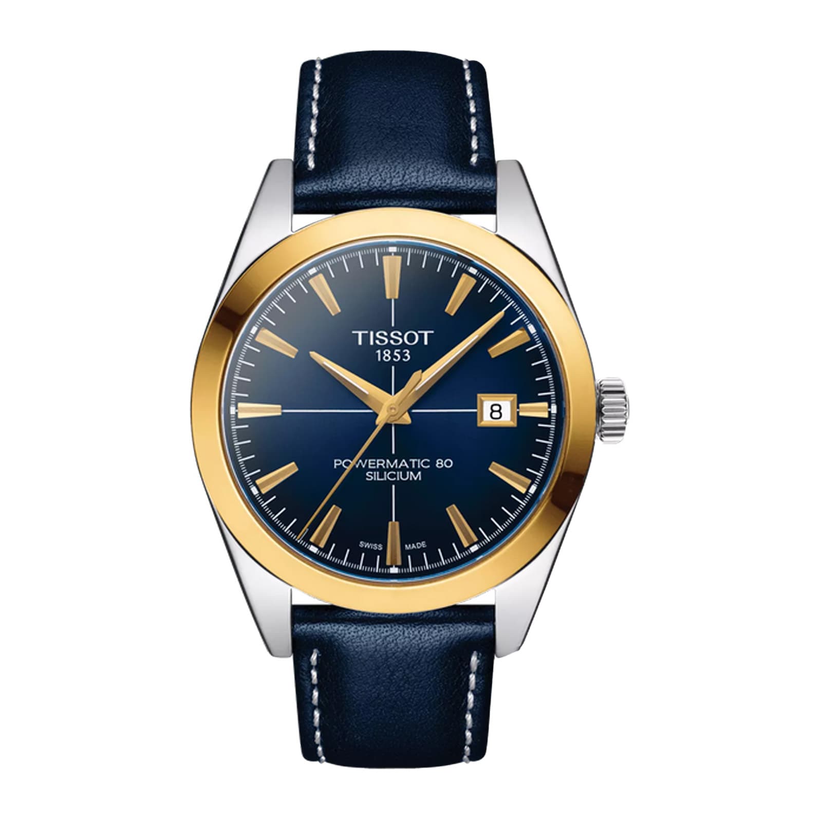 Tissot Gentleman Gold Bezel 40mm Mens Watch Blue