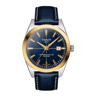 Tissot Gentleman Gold Bezel 40mm Mens Watch Blue