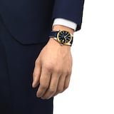 Tissot Gentleman Gold Bezel 40mm Mens Watch Blue