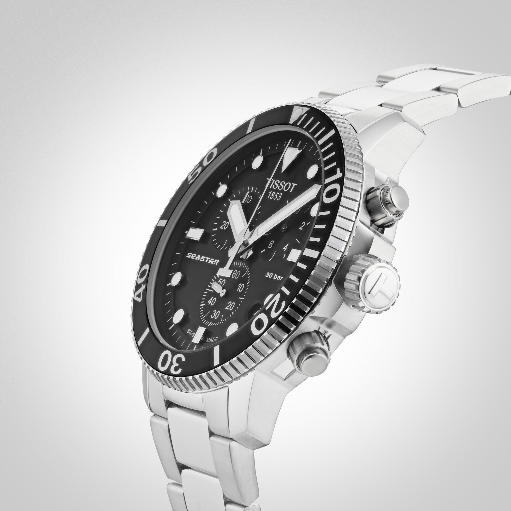 Tissot Seastar 45.5mm Mens Watch Black Tissot Seastar 45.5mm Mens Watch Black