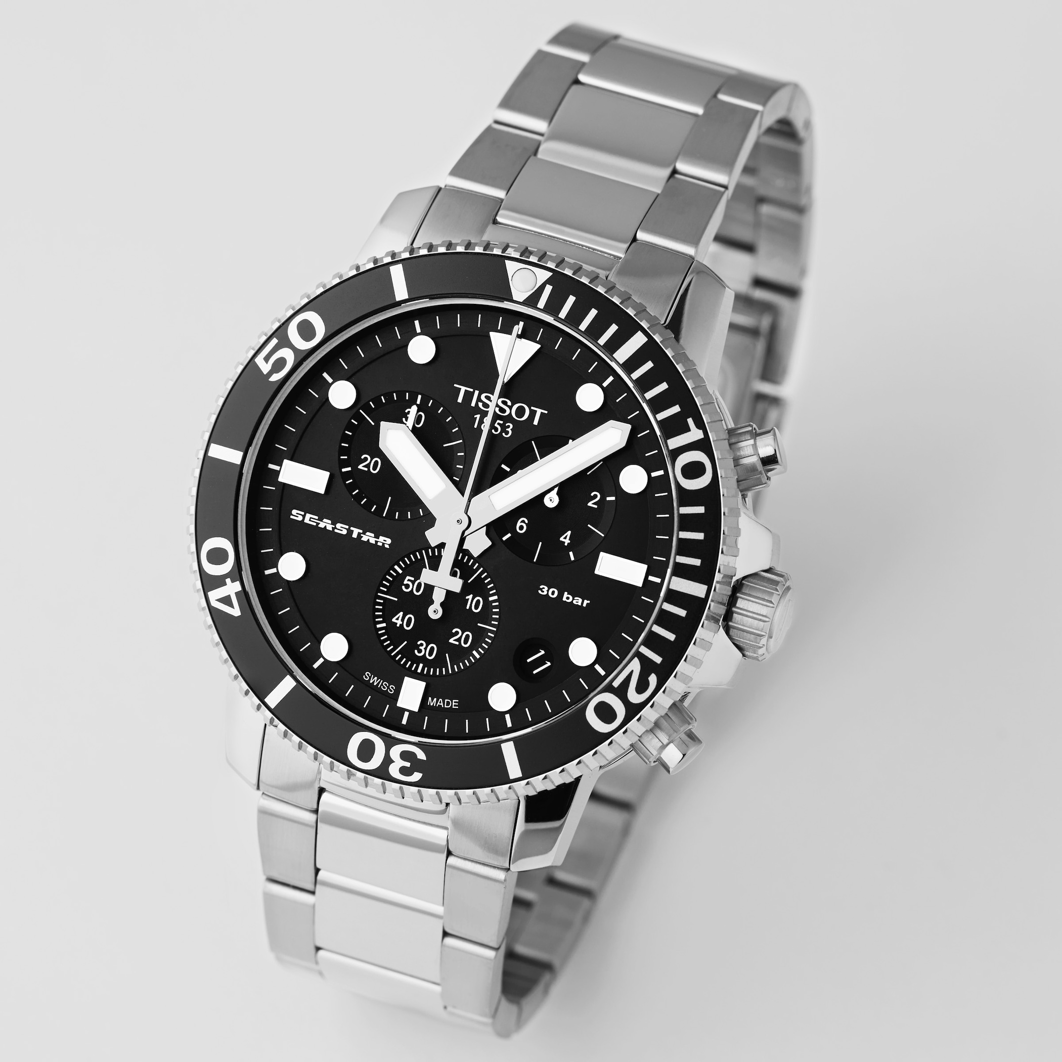 Tissot Seastar 45.5mm Mens Watch Black Tissot Seastar 45.5mm Mens Watch Black