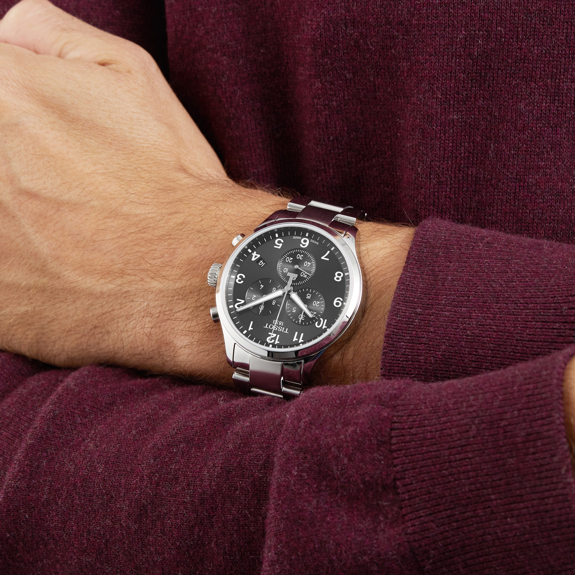 Tissot Chrono XL Classic 45mm Mens Watch Black Tissot Chrono XL Classic 45mm Mens Watch Black