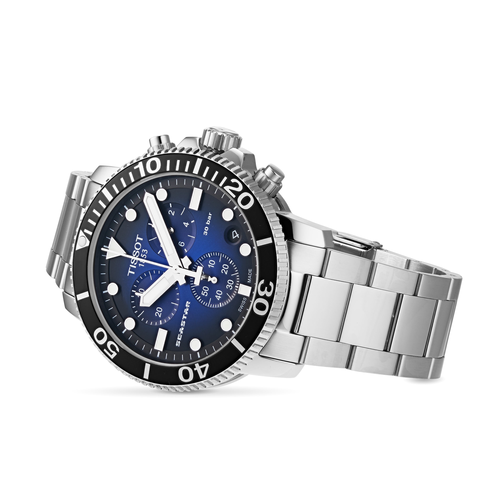 Tissot Seastar 45.5mm Mens Watch Blue