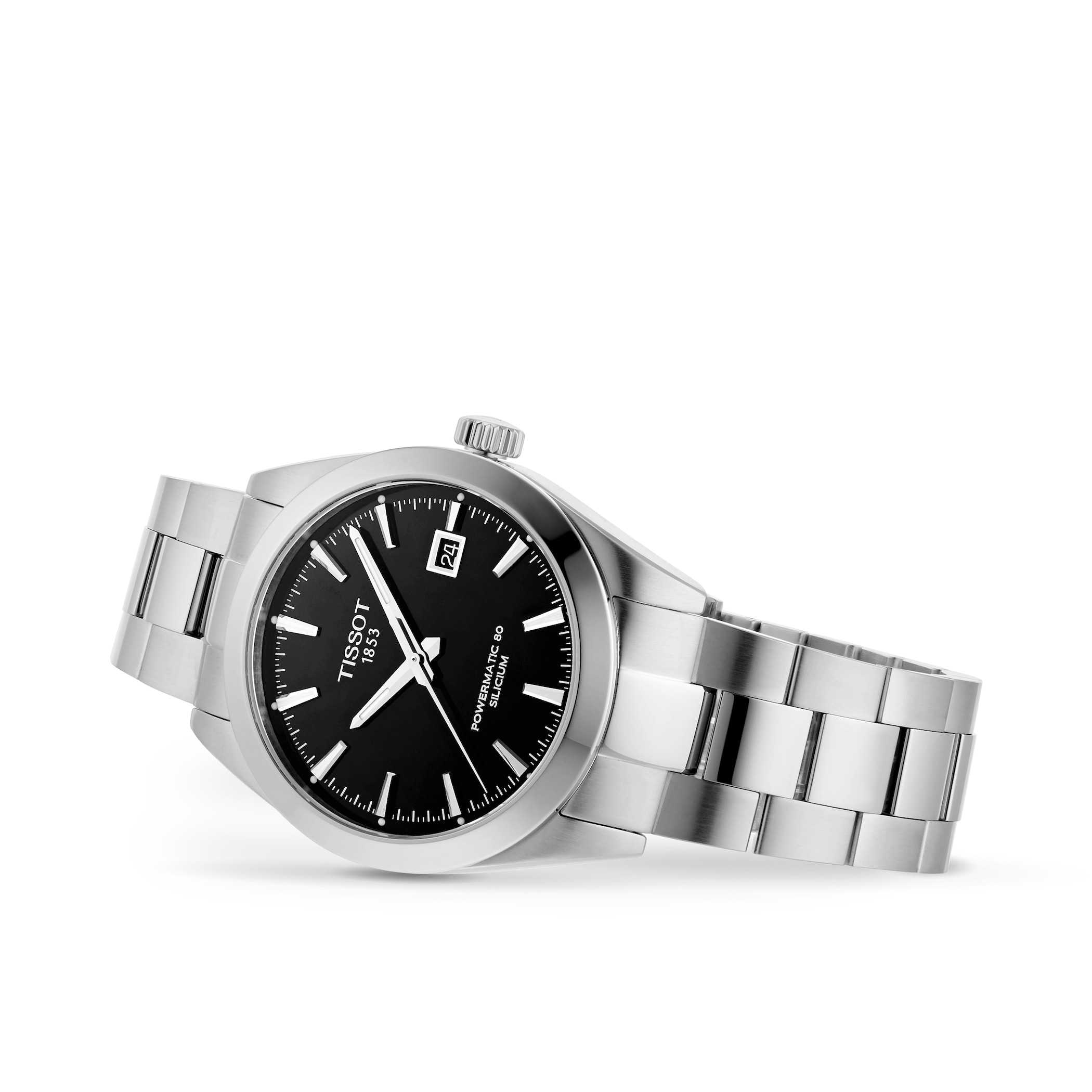 Tissot Gentleman Powermatic 80 Silicium 40mm Mens Watch Black